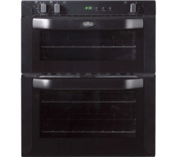 BELLING  BI70FP Electric Built-under Double Oven - Black
